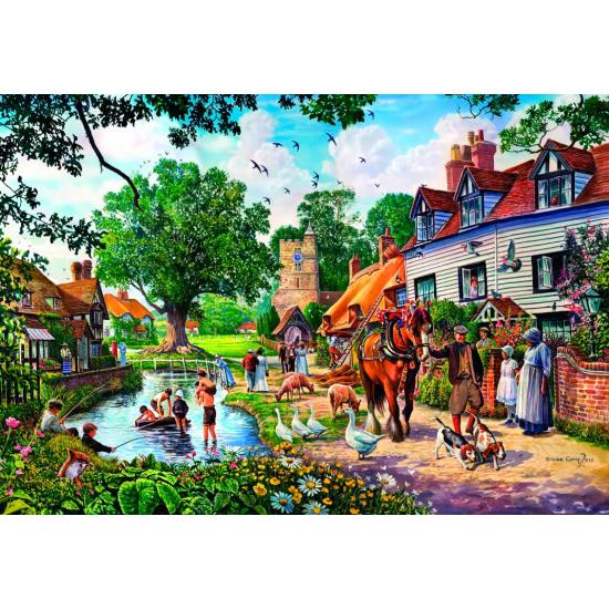 Puzzle Bluebird Uma Vila no verão 1000 peças Puzzle Bluebird Uma Vila no verão 1000 peças