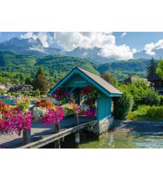 Puzzle Bluebird Vista do Lago Annecy de 500 peças