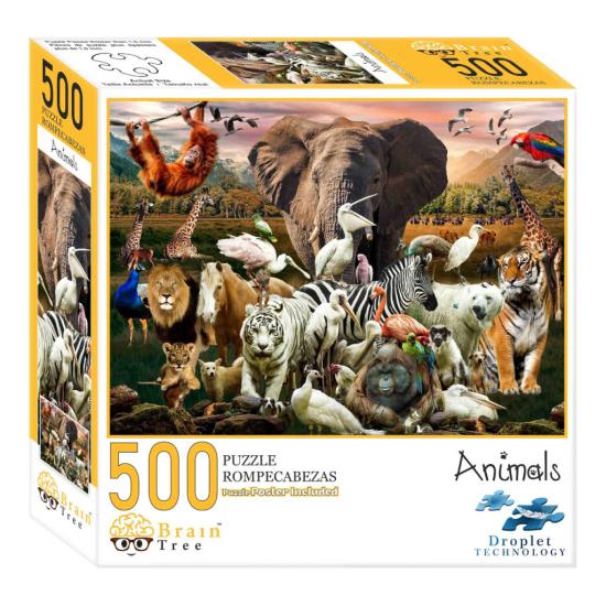 Puzzle Brain Tree Animais de 500 Peças Puzzle Brain Tree Animais de 500 Peças