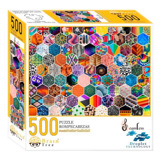 Puzzle Brain Tree Padrões Hexagonais de 500 Peças