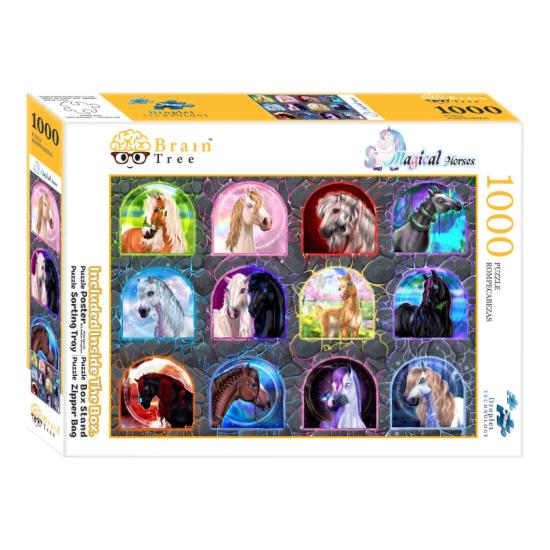 Puzzle Brain Tree Cavalos Mágicos de 1000 Peças Puzzle Brain Tree Cavalos Mágicos de 1000 Peças