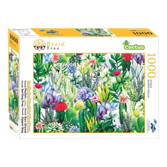 Puzzle Brain Tree Cactos Floridos de 1000 Peças