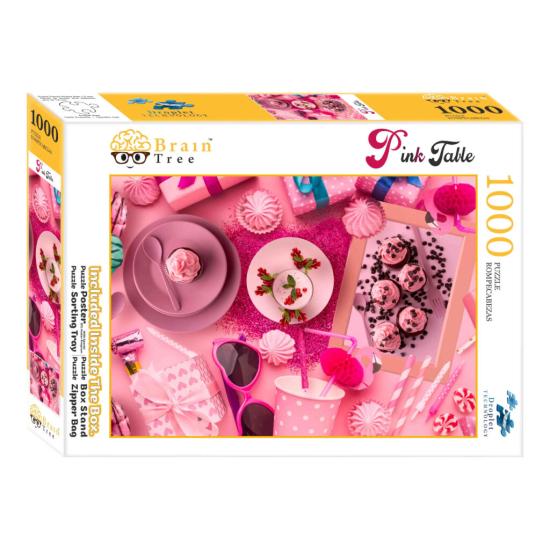 Puzzle Brain Tree Cobertas de Rosa de 1000 Peças Puzzle Brain Tree Cobertas de Rosa de 1000 Peças