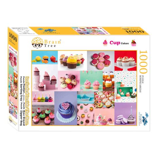 Puzzle Brain Tree Cupcakes de 1000 Peças