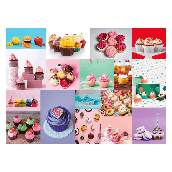Puzzle Brain Tree Cupcakes de 500 Peças