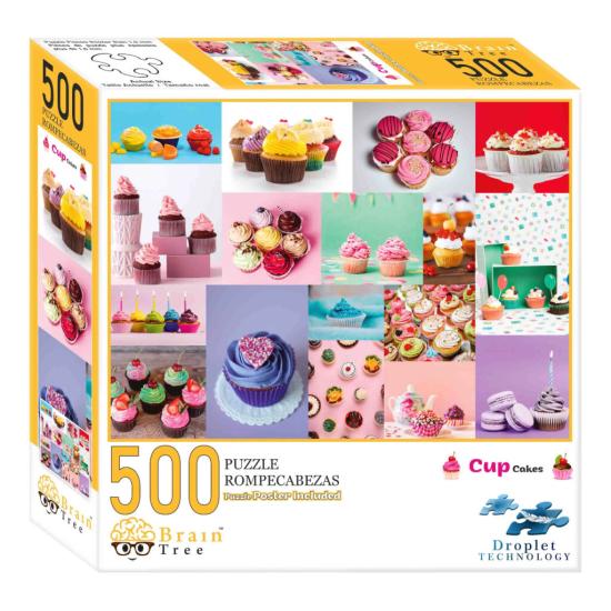 Puzzle Brain Tree Cupcakes de 500 Peças