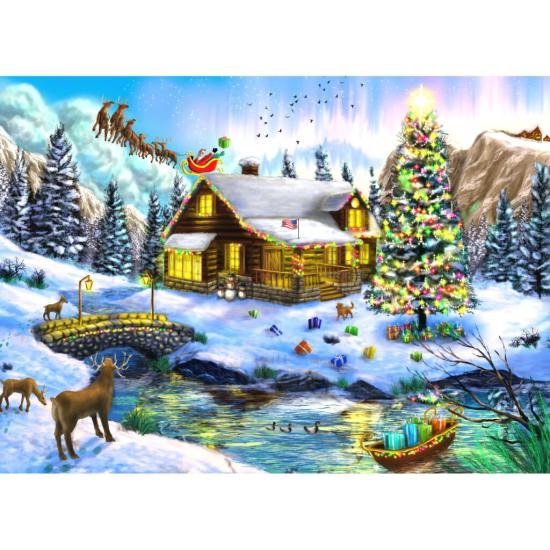 Puzzle Brain Tree Cenário de Natal de 1000 Peças Puzzle Brain Tree Cenário de Natal de 1000 Peças