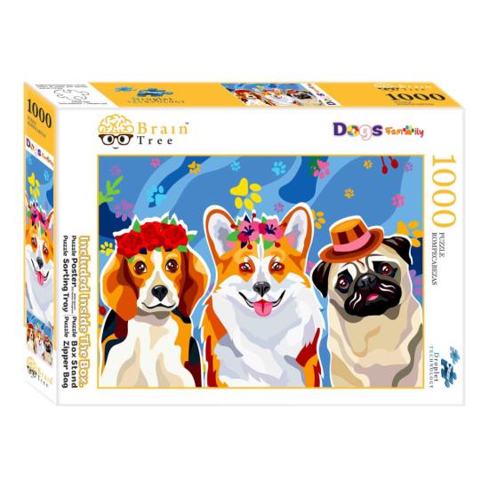 Puzzle Brain Tree Família Canina de 1000 Peças