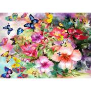 Puzzle Brain Tree Flores e Borboletas de 500 Peças