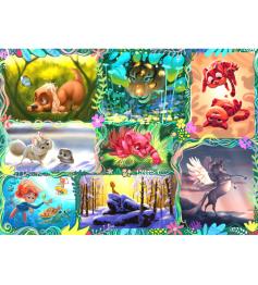 Puzzle Brain Tree Animais Fofos de 1000 Peças