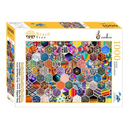 Puzzle Brain Tree Padrões Hexagonais de 1000 Peças