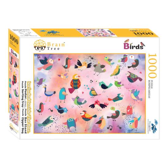 Puzzle Brain Tree Pássaros de contos de Fadas de 1000 Peças