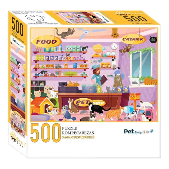 Puzzle Brain Tree Petshop de 500 Peças