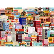Puzzle Brain Tree Uma Cidade Populosa de 500 Peças