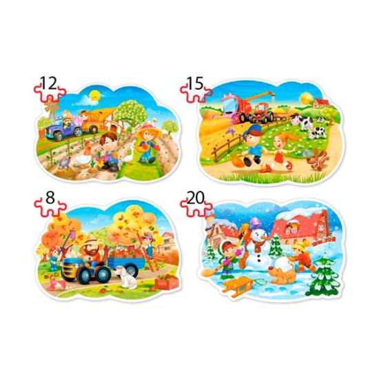 Puzzle Castorland 4x1 Quatro Estações 8+12+15+20 Peças