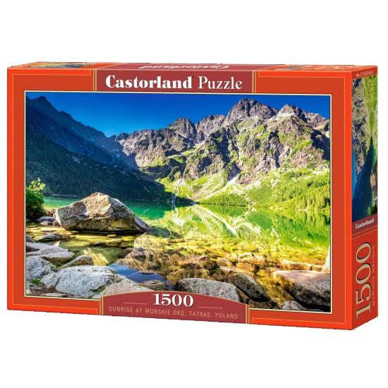 Puzzle Castorland Nascer do sol em Morskie Oko, Polônia 1500 Pçs