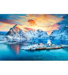 Puzzle Castorland Nascer Do Sol Em Sakrisoy, Lofoten 1000 peças