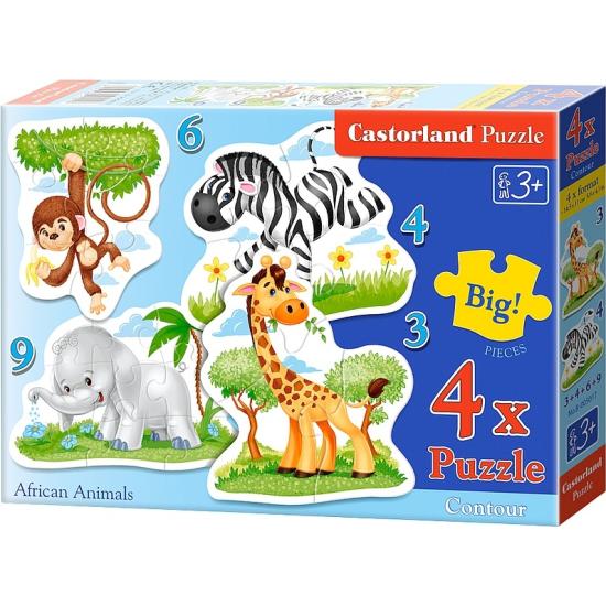 Puzzle Castorland African AnimalsProgressivo 3+4+6+9
