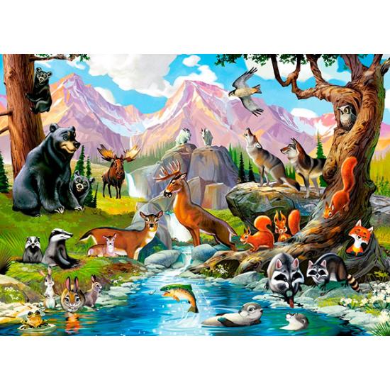 Puzzle Castorland Animais na Floresta 70 Peças