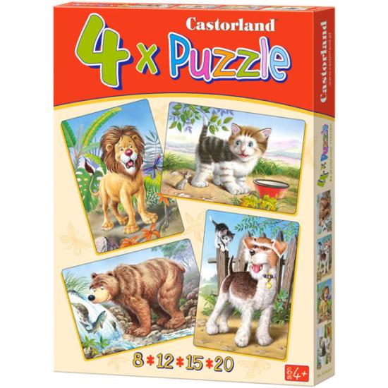 Puzzle Animais Castorland em Liberdade 8+12+15+20