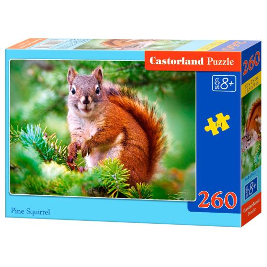Puzzle de esquilo de pinho Castorland 260 peças
