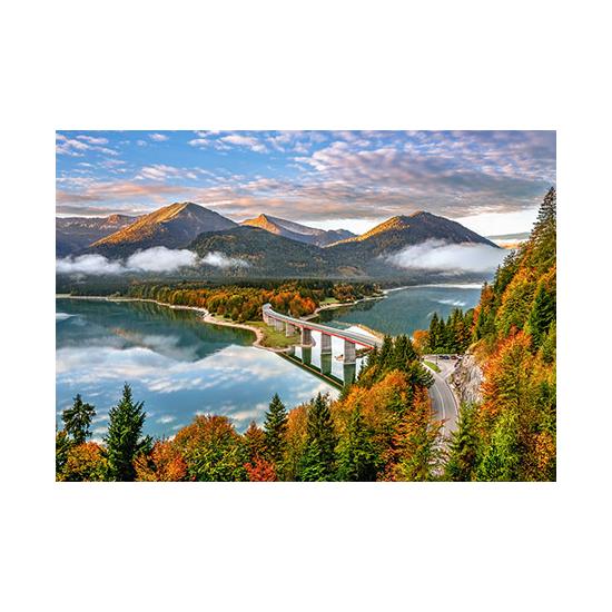 Puzzle Castorland Pôr do sol no Lago Sylvenstein 500 Pçs