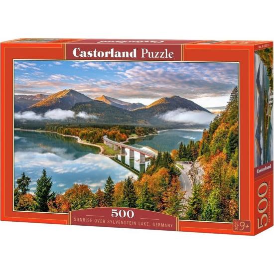 Puzzle Castorland Pôr do sol no Lago Sylvenstein 500 Pçs