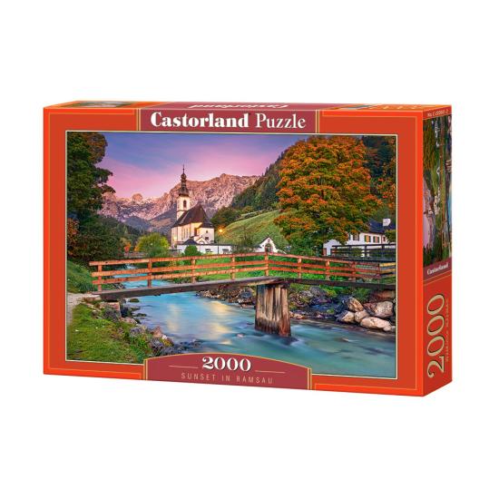 Puzzle Castorland Pôr do Sol em Ramsau 2000 Pçs