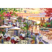 Puzzle Castorland Pôr do Sol Romântico da Cidade 1000 Peças