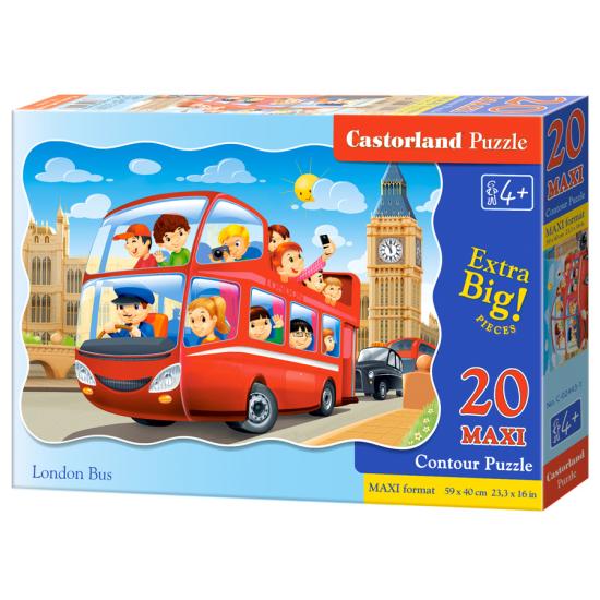 Puzzle Castorland Ônibus De Londres MAXI XXL de 20 Peças Puzzle Castorland Ônibus De Londres MAXI XXL de 20 Peças