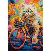 Puzzle Castorland Bicicleta Floral De Gatinho de 500 peças