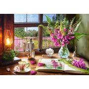 Puzzle Castorland Natureza morta com flores violetas 1000