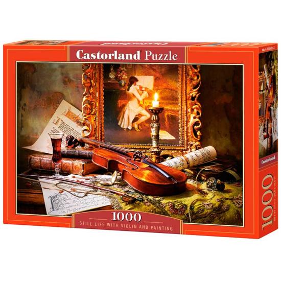 Puzzle Castorland Natureza morta para violino e pintura 1