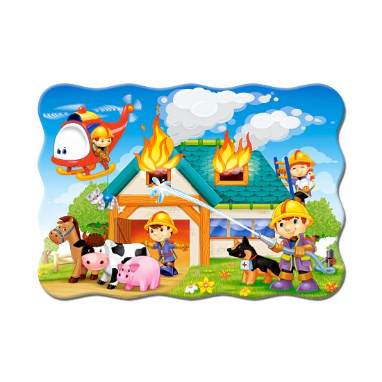 Puzzle Castorland Bombeiros em Ação 30 Peças