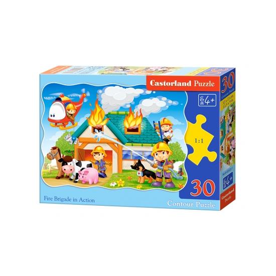 Puzzle Castorland Bombeiros em Ação 30 Peças