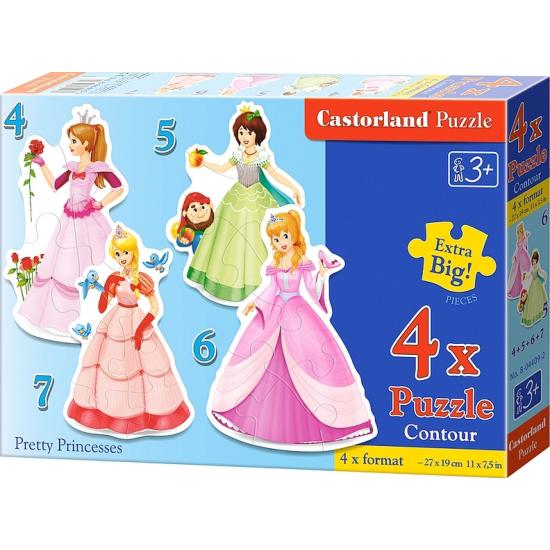 Puzzle Castorland Princesas Bonitas Progressivo 4+5+6+7