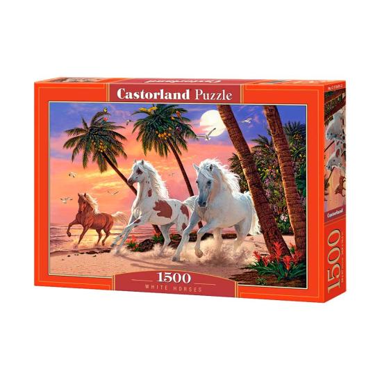 Cavalos Brancos Puzzle Castorland 1500 Peças
