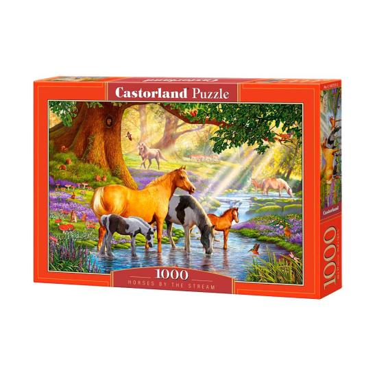 Cavalos de Puzzle Castorland no fluxo 1000 peças