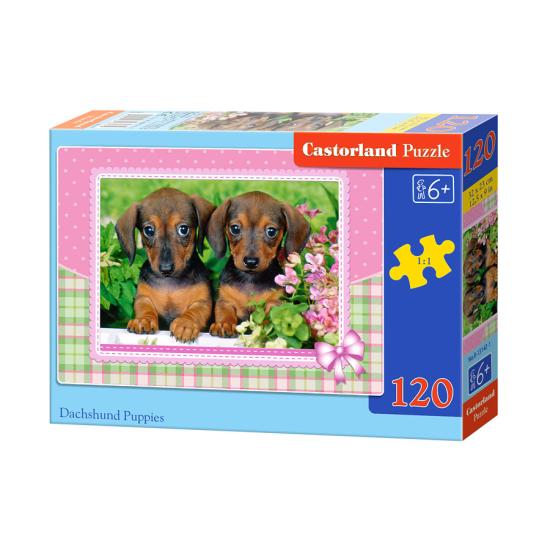 Cachorros Castorland Dachshund Puzzle 120 Peças