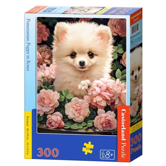 Puzzle Castorland Filhote de cachorro da Pomerânia em rosas de 3 Puzzle Castorland Filhote de cachorro da Pomerânia em rosas de 3