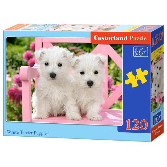 Puzzle Castorland Cachorros White Terrier 120 Peças Puzzle Castorland Cachorros White Terrier 120 Peças