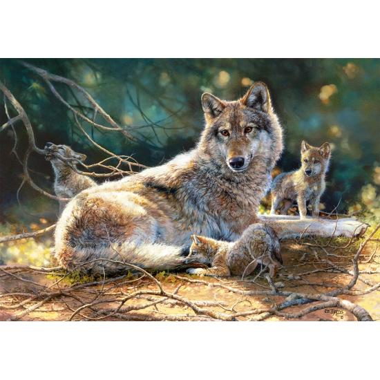 Puzzle de 1500 peças filhotes de lobo Castorland Puzzle de 1500 peças filhotes de lobo Castorland