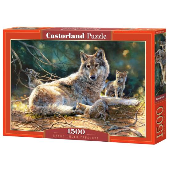 Puzzle de 1500 peças filhotes de lobo Castorland Puzzle de 1500 peças filhotes de lobo Castorland