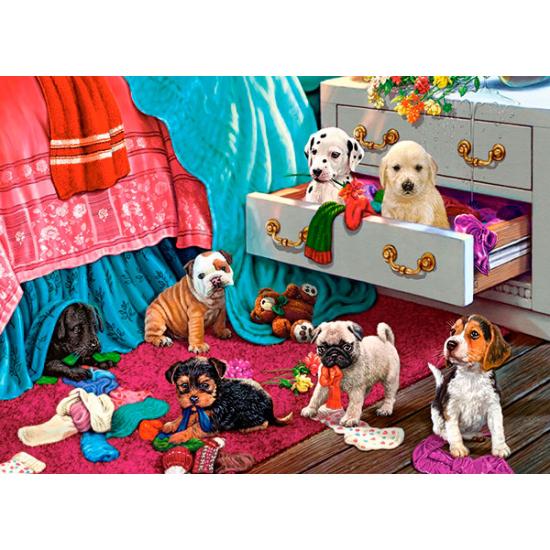 Puzzle Castorland Filhotes de no quarto 300 peças