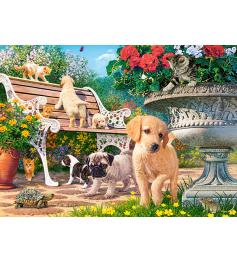 Puzzle Castorland Cachorros Brincando de Esconde-Esconde 100 Pe?