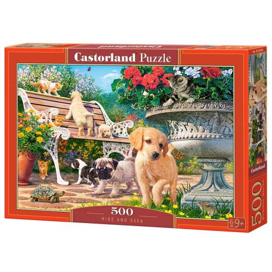 Puzzle Castorland Filhotes Brincando de Esconde-esconde 500 peç