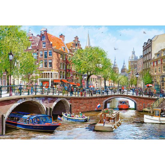Puzzle Castorland Canais De Amsterdã 1000 Peças