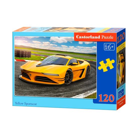 Puzzle Castorland Carro Esportivo Amarelo de 120 peças Puzzle Castorland Carro Esportivo Amarelo de 120 peças