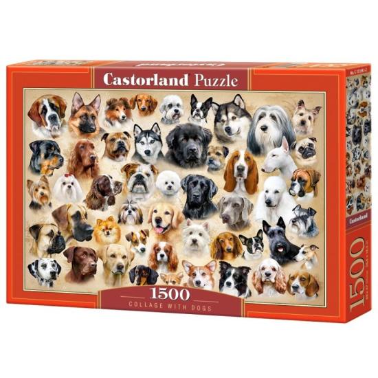 Puzzle Castorland Colagem de Cachorros 1500 Peças