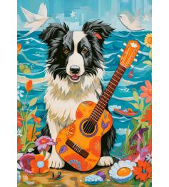 Puzzle Castorland Collie, Guitarra E O Mar de 100 Peças